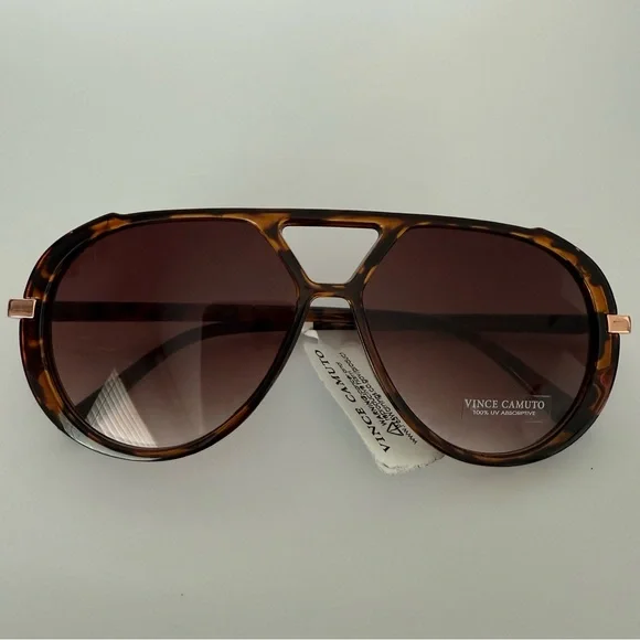NEW Vince Camuto Tortoise Aviator Navigator Sunglasses  display picture 3